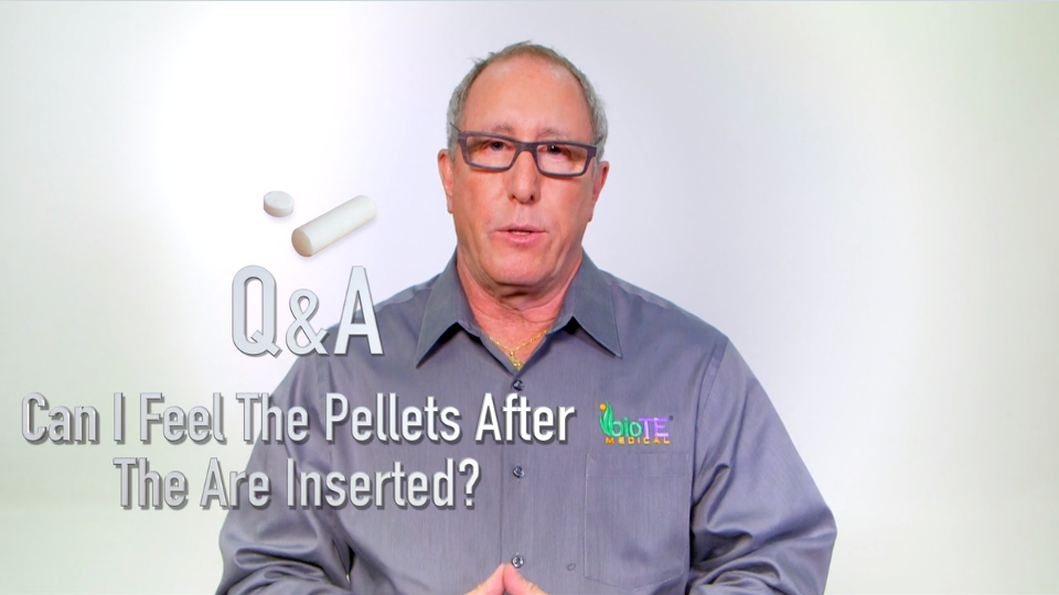 Can I feel the pellets after they are inserted?